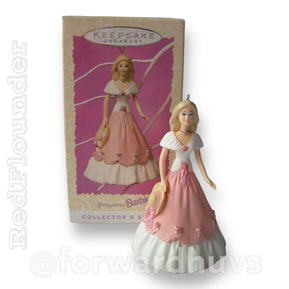 Vintage 1997 Spring Collection Hallmark Barbie Ornament - Picture 1 of 10